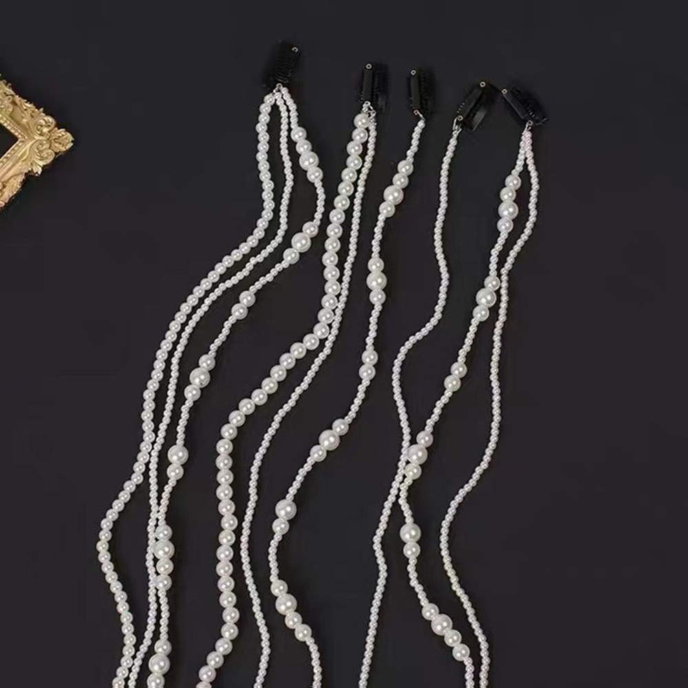 Pearl Tassel Braided Hair Chain Hair Clip