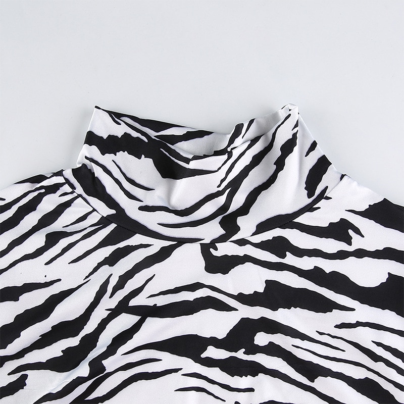 Zebra Print Cropped Tshirt