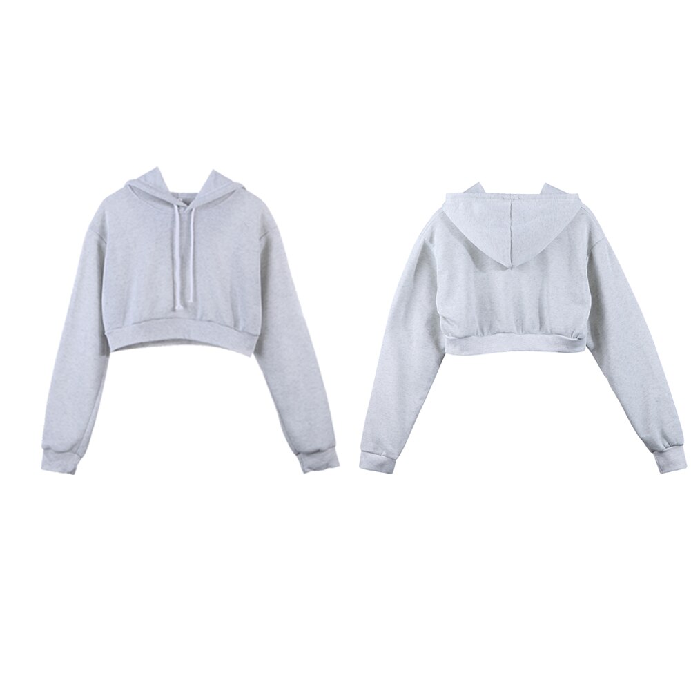 Cropped Hooded Pullover