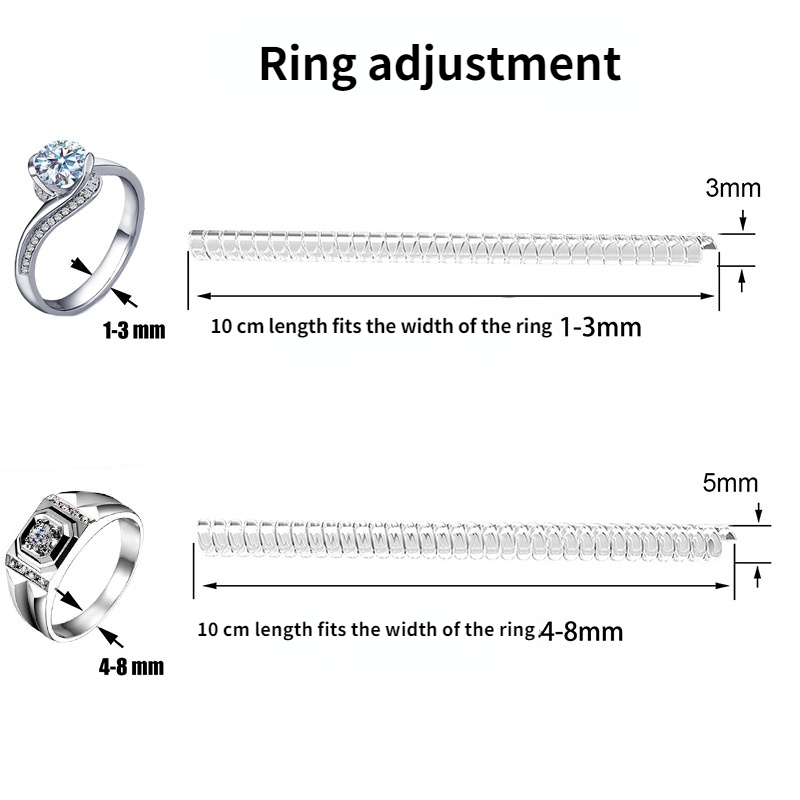 Clear Ring Size Adjusting Spring