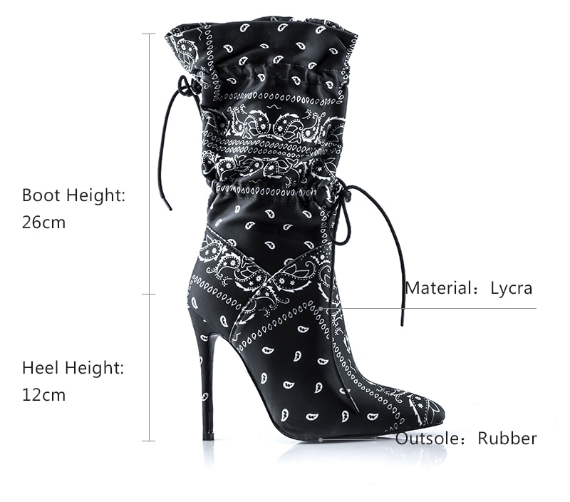 Bohemian Style Stiletto Boots