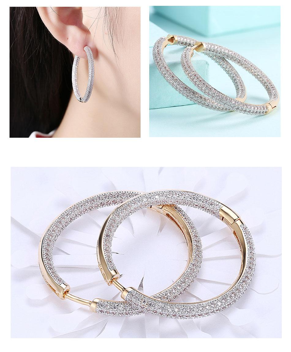 925 Silver 18K Gold Circle Hoop Earrings