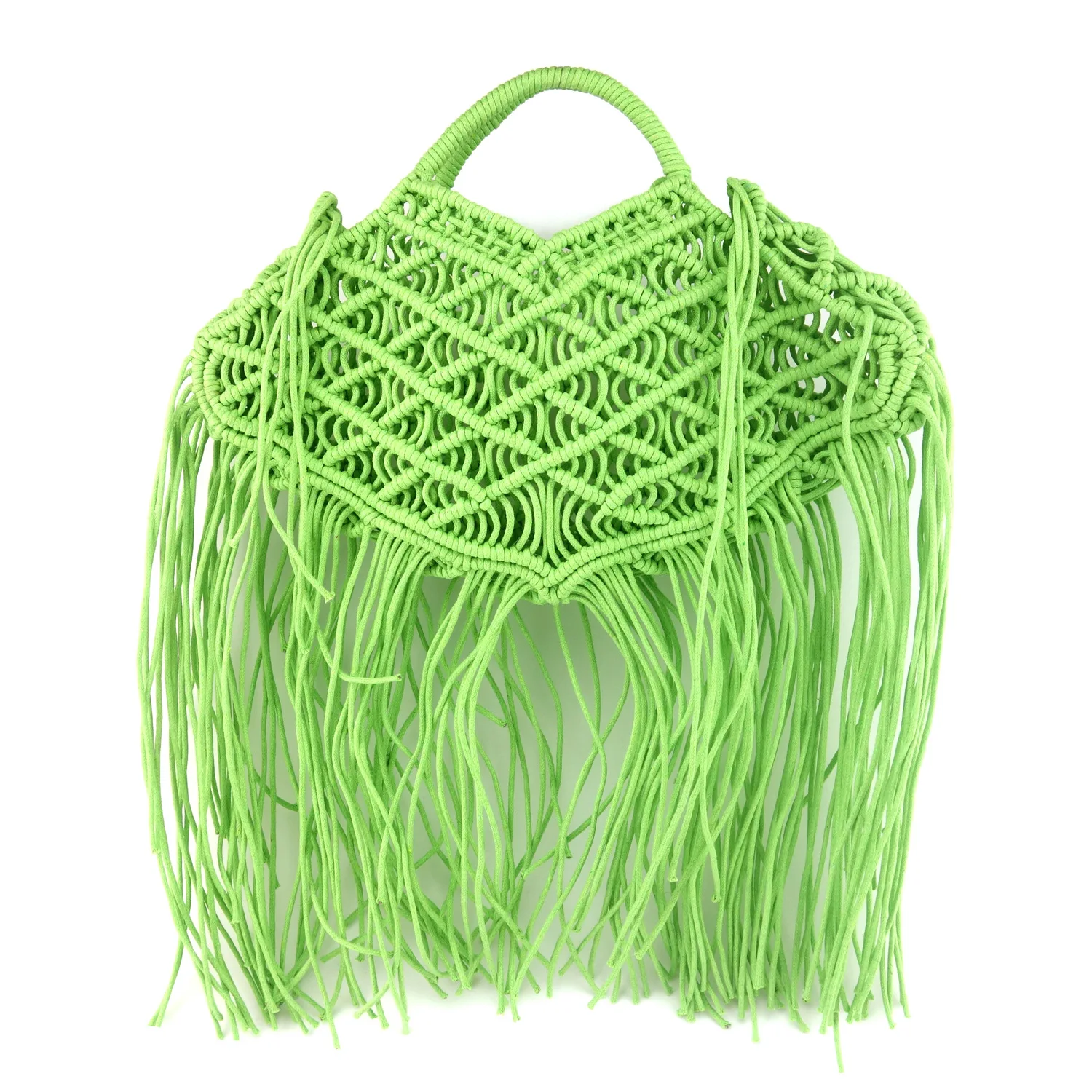 Bohemian Tassel Fishnet Tote Bag