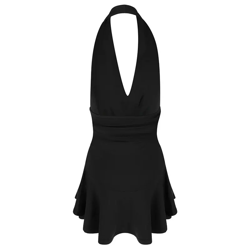 Halter Neck Backless Dress