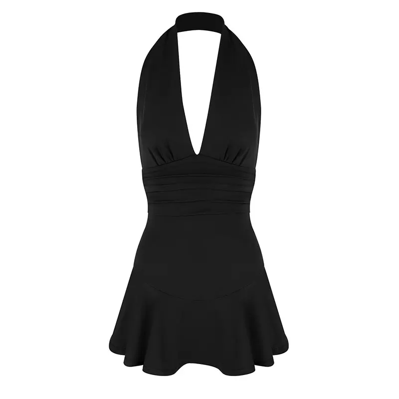Halter Neck Backless Dress