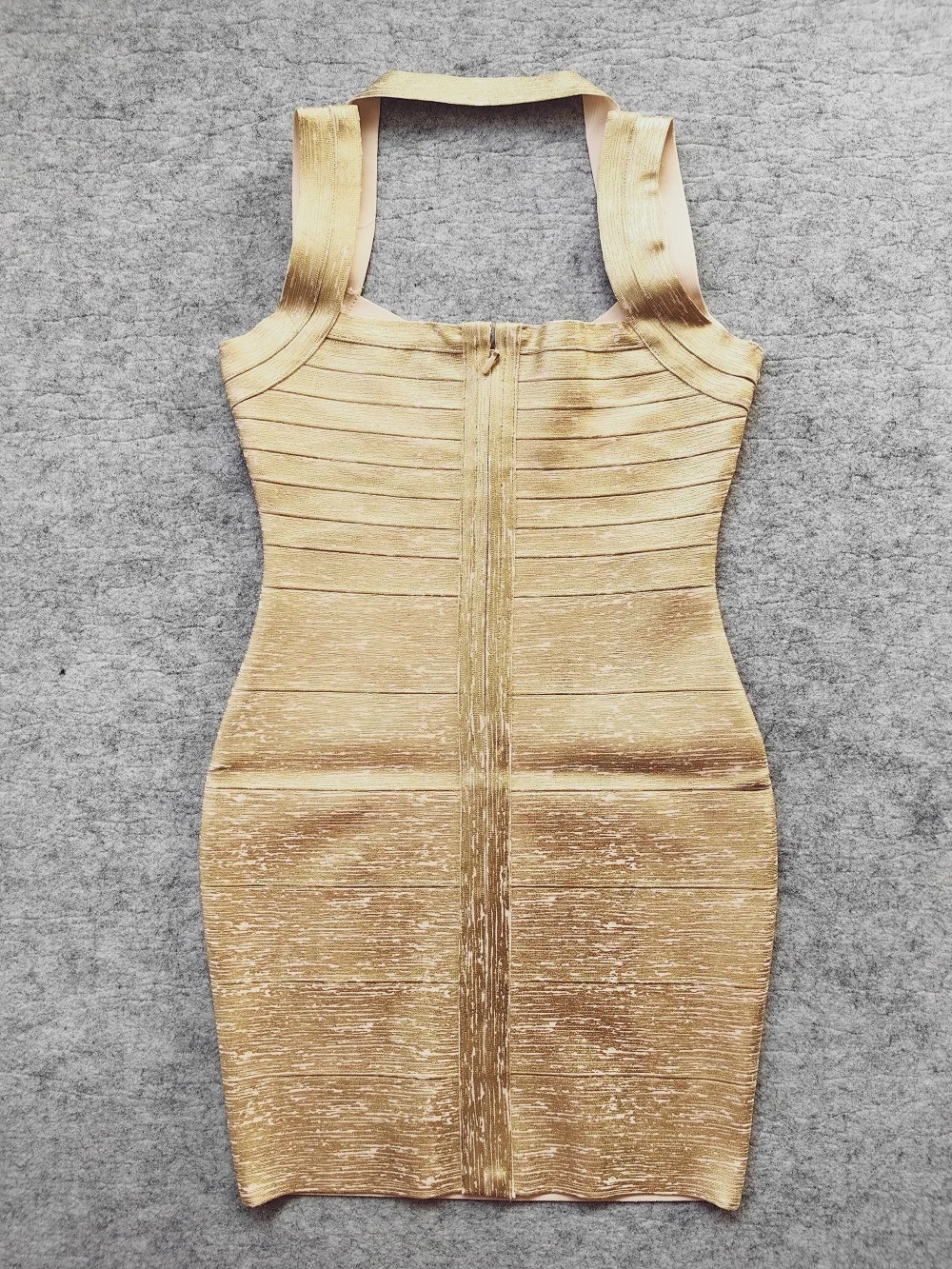 Gold Corset Maxi Bandage Dress