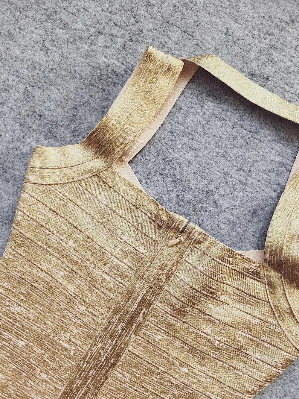 Gold Corset Maxi Bandage Dress