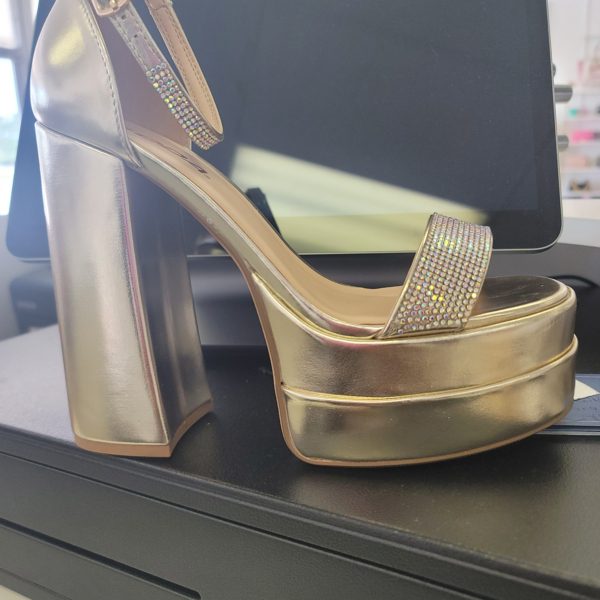 Gold Rhinestone Sandals