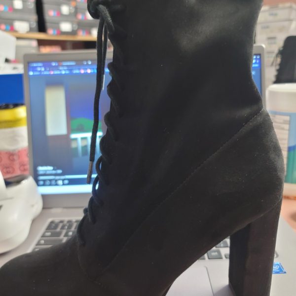 Lace Up Square Heel Boots