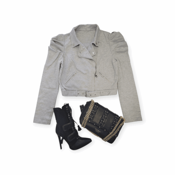 Puff Sleeve Moto Jacket