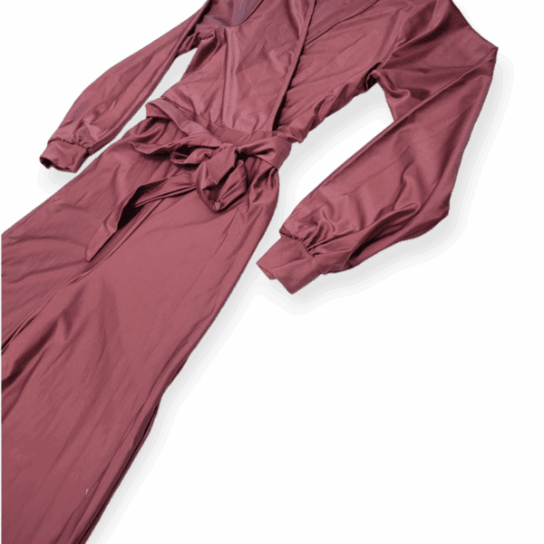 Stretch Wrap Metallic Jumpsuit