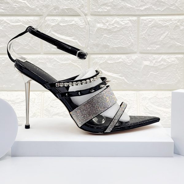 Spiked Rhinestone Sandals