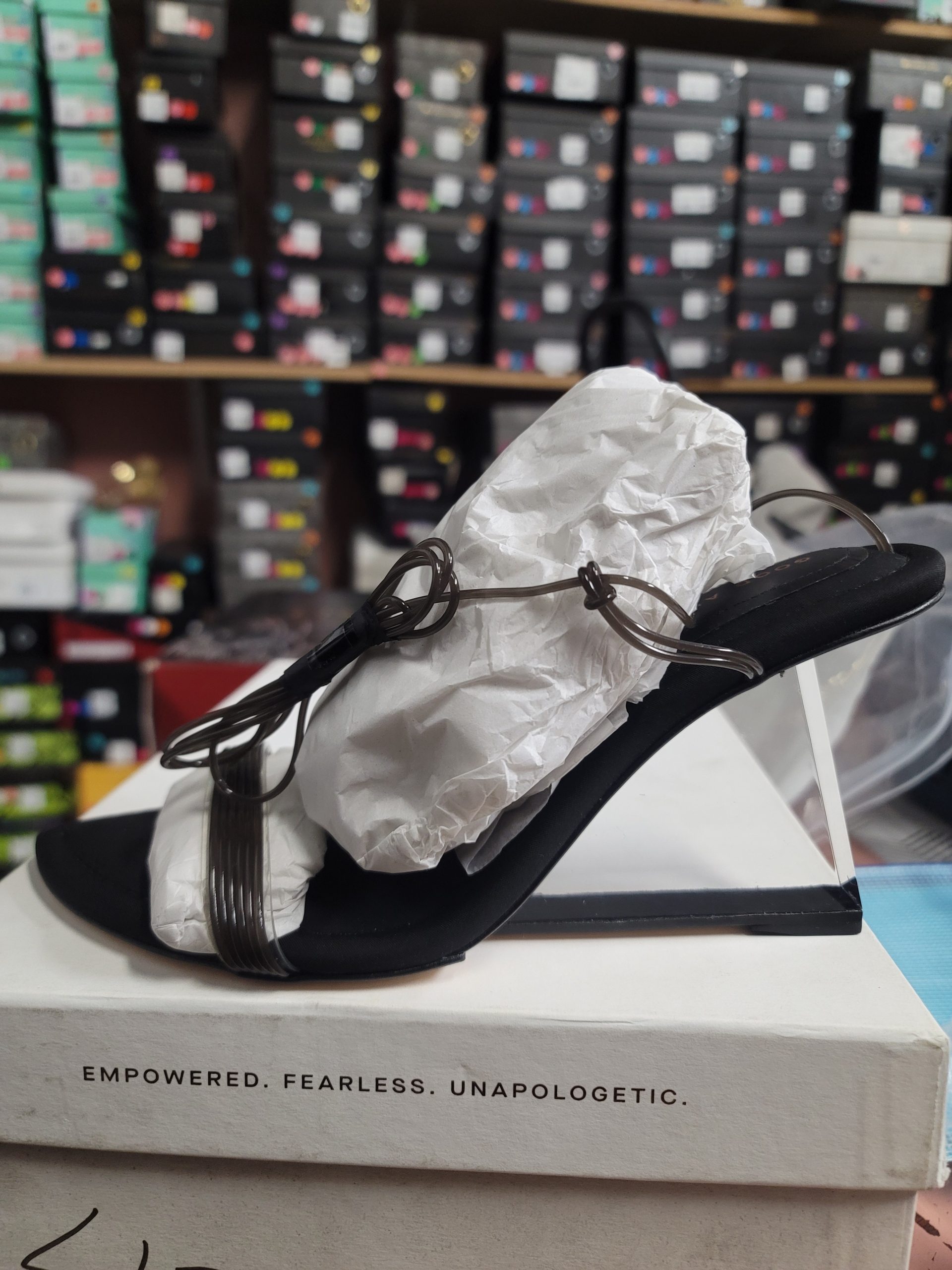 GA Glass Wedge Sandals