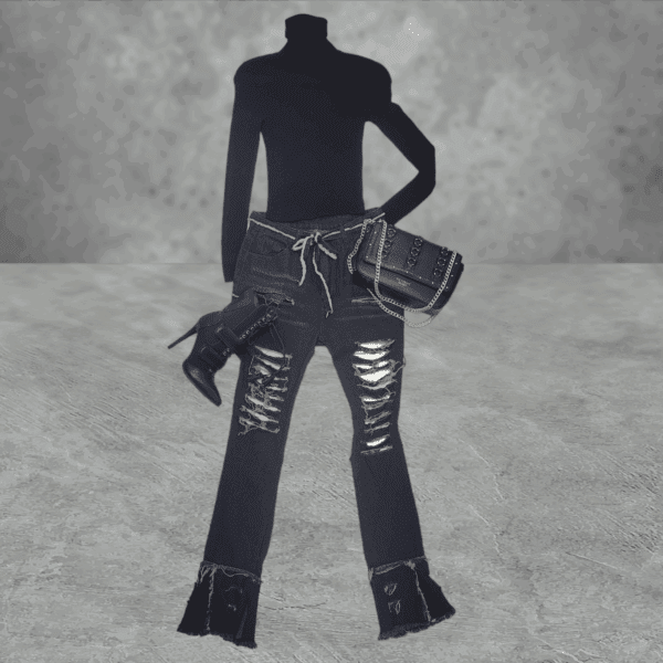 Soft Bandage Knit Full Neck Sweater