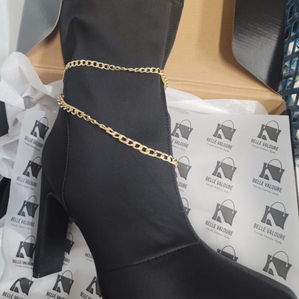 Gold Link Spandex Boots