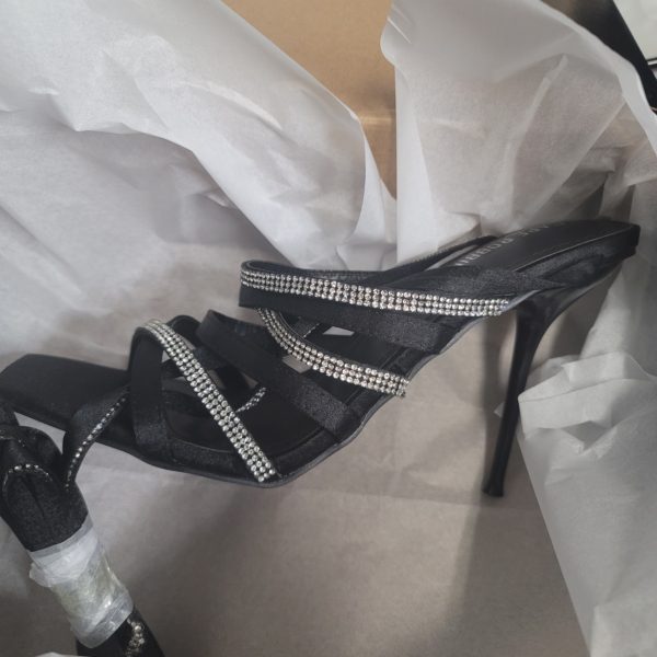 Rhinestone Laceup Sandals