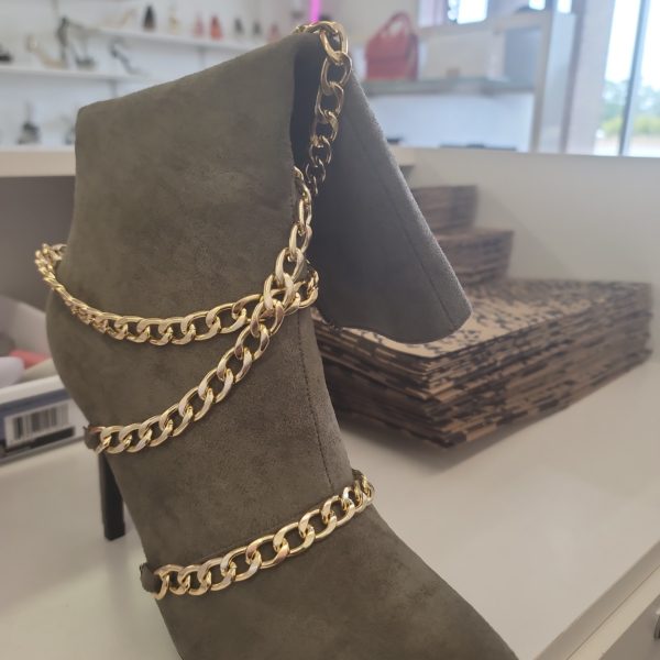Chain Wrap Suede Boot
