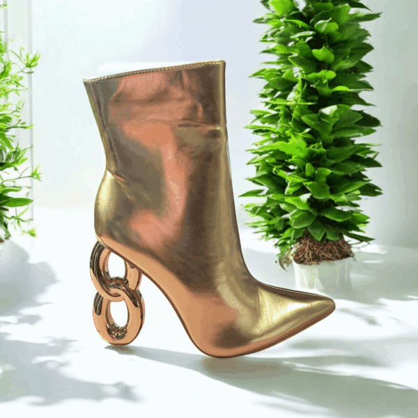 Gold Hoop Heel Boots