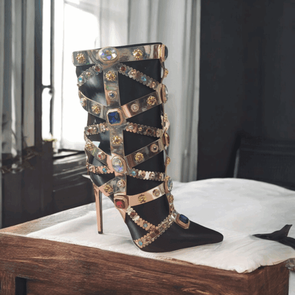 Jeweled Wrap Boots
