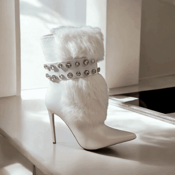 Jeweled Fur Boots
