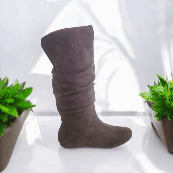 Cocoa Calf Boots With Interior Pocket